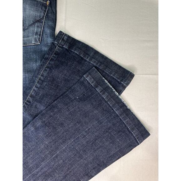 Citizens Of Humanity Blue Jeans Womens Sz 31 Faye Stretch Low Rise WIDE Leg - Picture 13 of 14